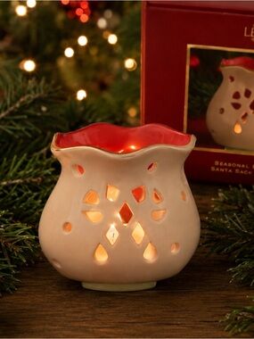 Lenox Seasonal Brites Santa Sack Votive Candle Holder- NIB